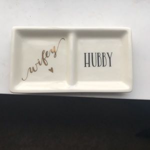 Natural Life brand Wifey and Hubby Jewelry Dish